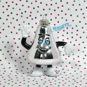 Vintage 1998‎ Hershey’s Kisses Candy Christmas Tree Ornament  Silver
